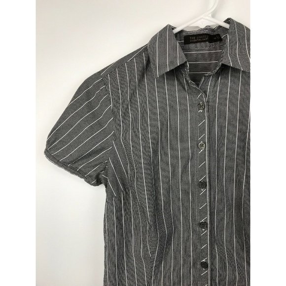 The Limited Women's Blouse Button Down Collar Grey - Picture 2 of 11